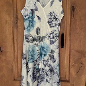 Komarov Asymmetrical Hem Dress and Shawl